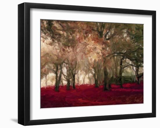 Crimson Forest Floor A2-Taylor Greene-Framed Art Print