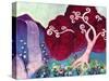 Crimson King Falls-Natasha Wescoat-Stretched Canvas