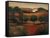 Crimson Light in Tuscany-John Zaccheo-Framed Stretched Canvas