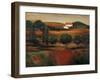 Crimson Light in Tuscany-John Zaccheo-Framed Giclee Print