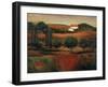 Crimson Light in Tuscany-John Zaccheo-Framed Giclee Print