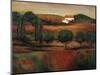 Crimson Light in Tuscany-John Zaccheo-Mounted Premium Giclee Print