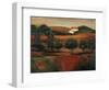 Crimson Light in Tuscany-John Zaccheo-Framed Giclee Print