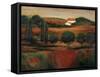 Crimson Light in Tuscany-John Zaccheo-Framed Stretched Canvas