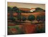 Crimson Light in Tuscany-John Zaccheo-Framed Giclee Print