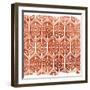 Crimson Motif II-June Vess-Framed Art Print