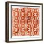 Crimson Motif III-June Vess-Framed Art Print