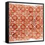 Crimson Motif IV-June Vess-Framed Stretched Canvas