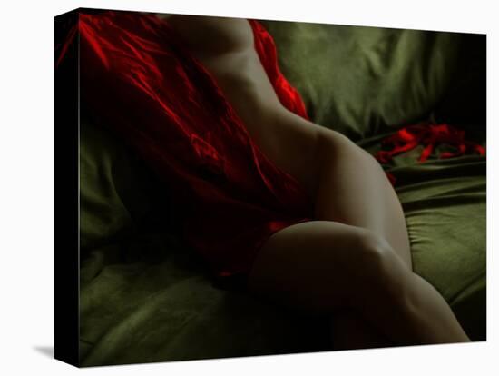 Crimson Olive Ivory-Lauren Bentley-Stretched Canvas