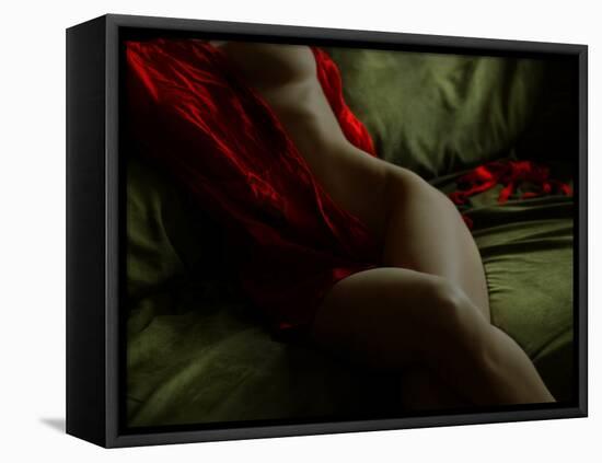 Crimson Olive Ivory-Lauren Bentley-Framed Stretched Canvas