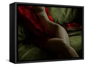 Crimson Olive Ivory-Lauren Bentley-Framed Stretched Canvas