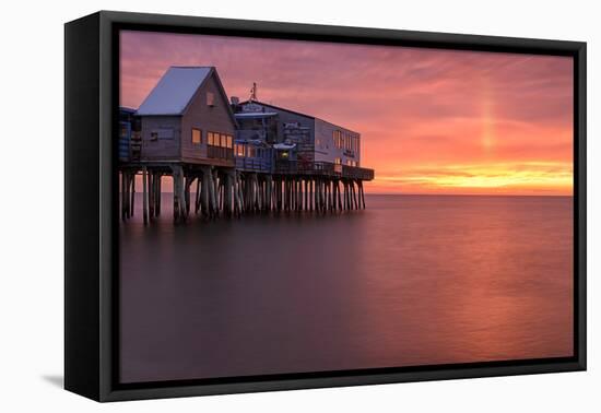 Crimson Pier-Michael Blanchette Photography-Framed Stretched Canvas