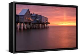 Crimson Pier-Michael Blanchette Photography-Framed Stretched Canvas