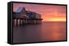 Crimson Pier-Michael Blanchette Photography-Framed Stretched Canvas