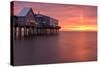 Crimson Pier-Michael Blanchette Photography-Stretched Canvas