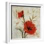 Crimson Poppies I-Tim O'toole-Framed Giclee Print