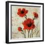 Crimson Poppies II-Tim O'toole-Framed Giclee Print