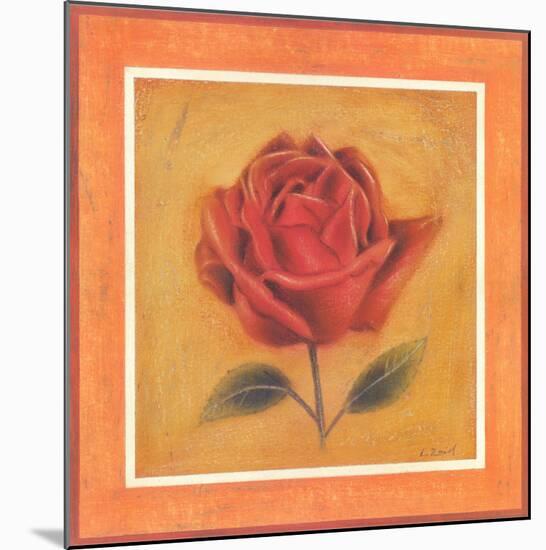 Crimson Roman Rose-Lewman Zaid-Mounted Art Print