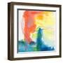 Crimson Sunset I-Joyce Combs-Framed Art Print