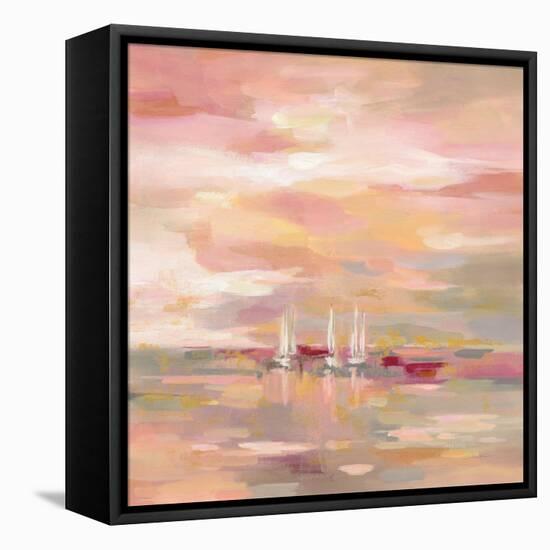 Crimson Waves-Silvia Vassileva-Framed Stretched Canvas