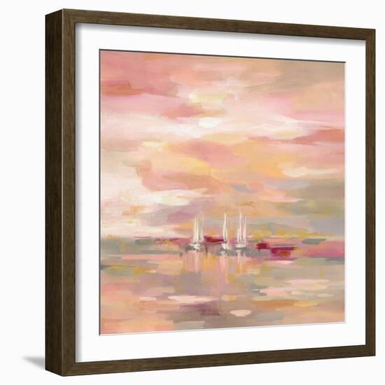 Crimson Waves-Silvia Vassileva-Framed Art Print