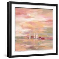 Crimson Waves-Silvia Vassileva-Framed Art Print