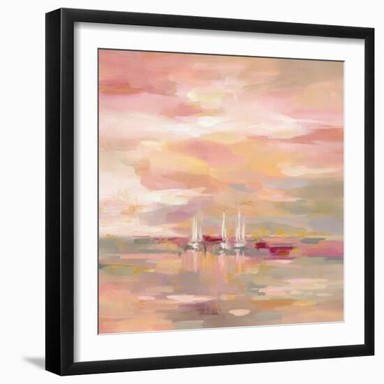 Crimson Waves-Silvia Vassileva-Framed Art Print