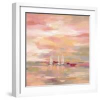 Crimson Waves-Silvia Vassileva-Framed Art Print