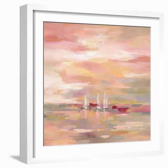 Crimson Waves-Silvia Vassileva-Framed Art Print