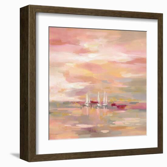 Crimson Waves-Silvia Vassileva-Framed Art Print