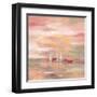 Crimson Waves-Silvia Vassileva-Framed Art Print