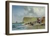 Crinolines on the Beach, Fecamp, 1871-Jules Achille Noel-Framed Giclee Print