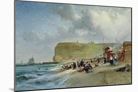 Crinolines on the Beach, Fecamp, 1871-Jules Achille Noel-Mounted Giclee Print