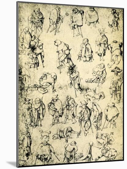 Cripples, Beggars and Beggar Musicians-Hieronymus Bosch-Mounted Giclee Print
