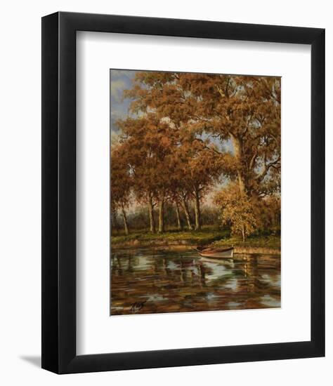 Crique de Peche-Rhes-Framed Art Print