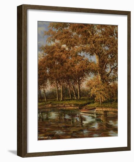 Crique de Peche-Rhes-Framed Art Print