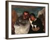 Crispin and Scapin-Honoré Daumier-Framed Giclee Print