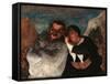 Crispin and Scapin-Honoré Daumier-Framed Stretched Canvas