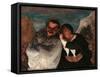 Crispin and Scapin-Honoré Daumier-Framed Stretched Canvas