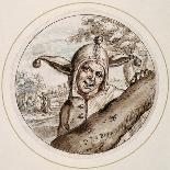 Fool with Cap and Bells, Early 17th Century-Crispin I De Passe-Giclee Print