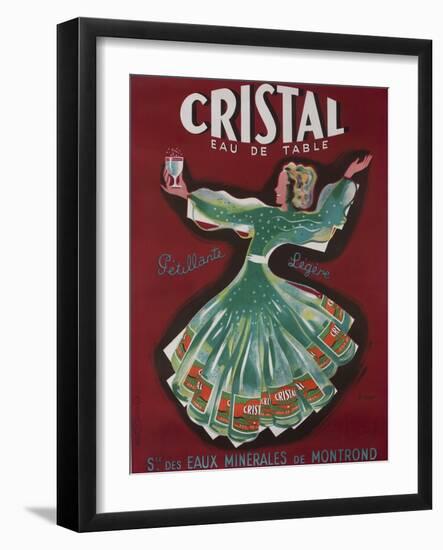 Cristal Table Water French Advertising Poster-null-Framed Giclee Print