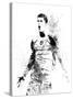 Cristiano Ronaldo Watercolor I-Jack Hunter-Stretched Canvas