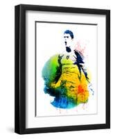 Cristiano Ronaldo Watercolor-Jack Hunter-Framed Art Print