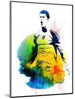 Cristiano Ronaldo Watercolor-Jack Hunter-Mounted Art Print