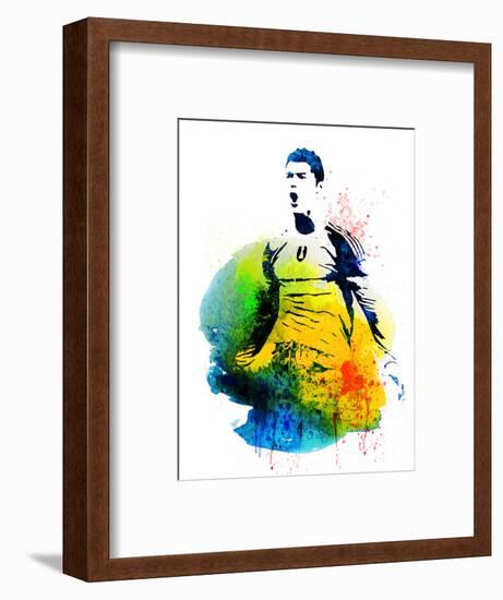 Cristiano Ronaldo Watercolor-Jack Hunter-Framed Art Print