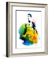 Cristiano Ronaldo Watercolor-Jack Hunter-Framed Art Print