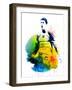 Cristiano Ronaldo Watercolor-Jack Hunter-Framed Art Print