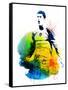 Cristiano Ronaldo Watercolor-Jack Hunter-Framed Stretched Canvas