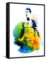 Cristiano Ronaldo Watercolor-Jack Hunter-Framed Stretched Canvas