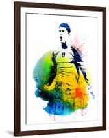 Cristiano Ronaldo Watercolor-Jack Hunter-Framed Art Print